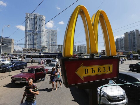 Een vestiging van McDonald's buiten Moskou.