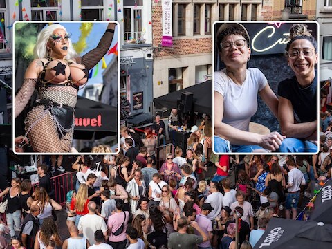Aranka en Kenza (rechts) organiseren dit weekend de vijfde editie van Cutfest in Antwerpen. Daarbij zullen onder meer optredens en dragshows (links) op het programma staan.