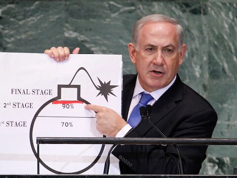 De Israëlische premier Benjamin Netanyahu.