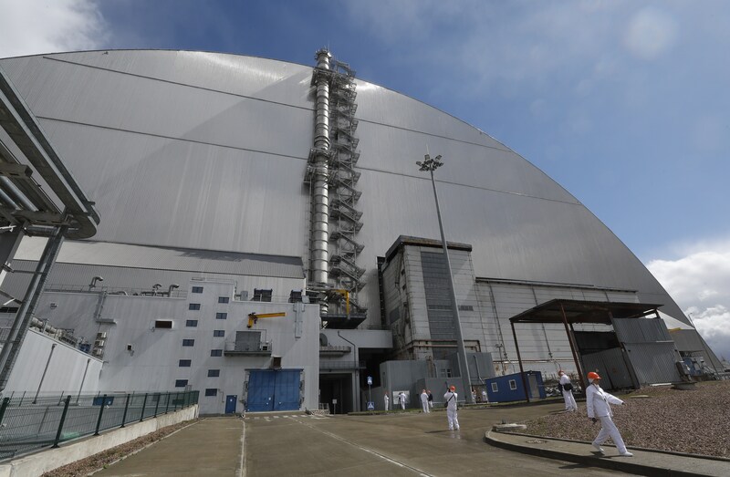 The sarcofaag affects the ontplofte reactor of Tsjernobyl.