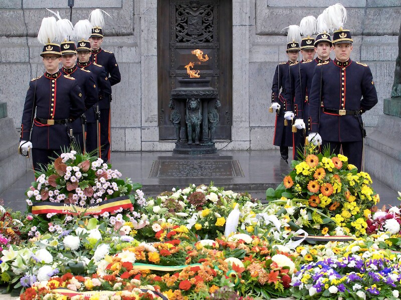 Herdenking van WOI aan het graf van de onbekende soldaat in 2010 in Brussel.