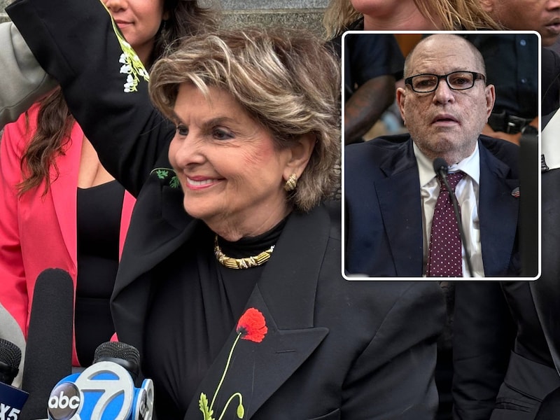 Miriam Haley juicht na de nieuwe veroordeling. Inzet: Harvey Weinstein.