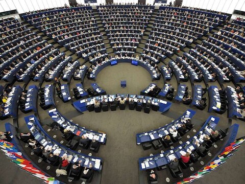 Het Europees Parlement.