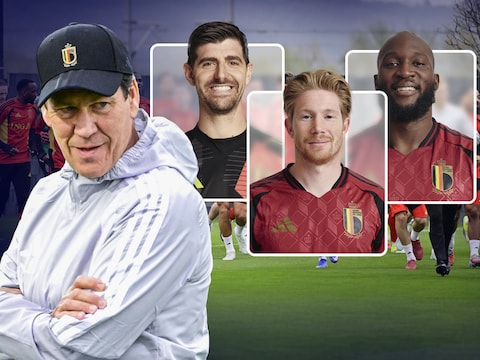 Rudi Garica, Thibaut Courtois, Kevin De Bruyne en Romelu Lukaku.