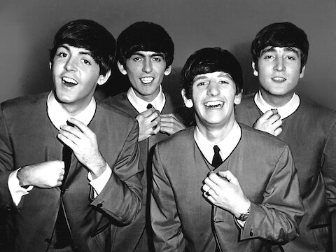 De nog erg jonge Beatles in 1963.