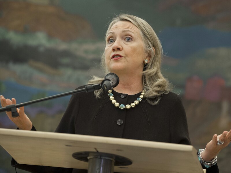 Hillary Clinton bracht vandaag een bezoek aan Kroatië.