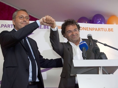 Mischael Modrikamen en Rudy Aernoudt in juni.