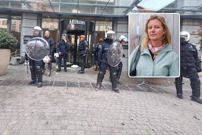 “Ze gingen tekeer als beesten, het was angstaanjagend”: veiligheidsagenten en hotelpersoneel van Hilton in shock na rellen tijdens betoging in Brussel