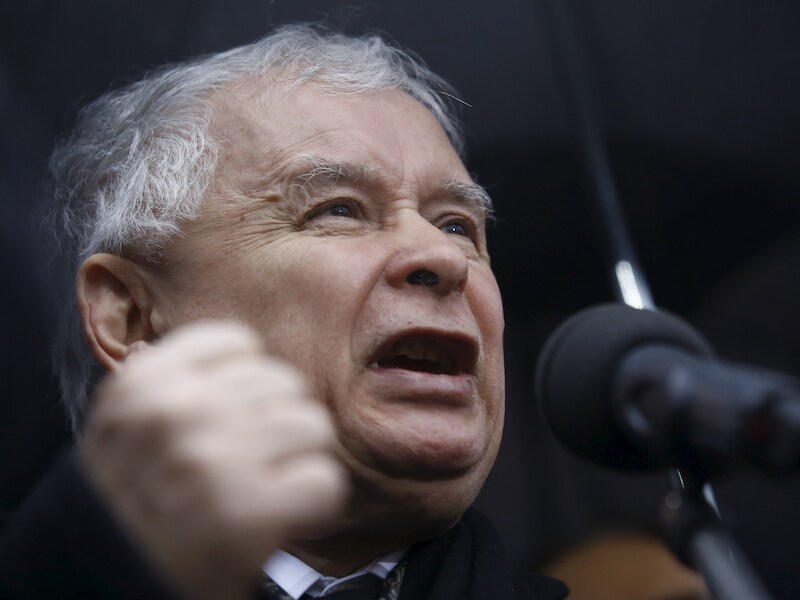 Jaroslaw Kaczynski, leider van de Poolse conservatieven.