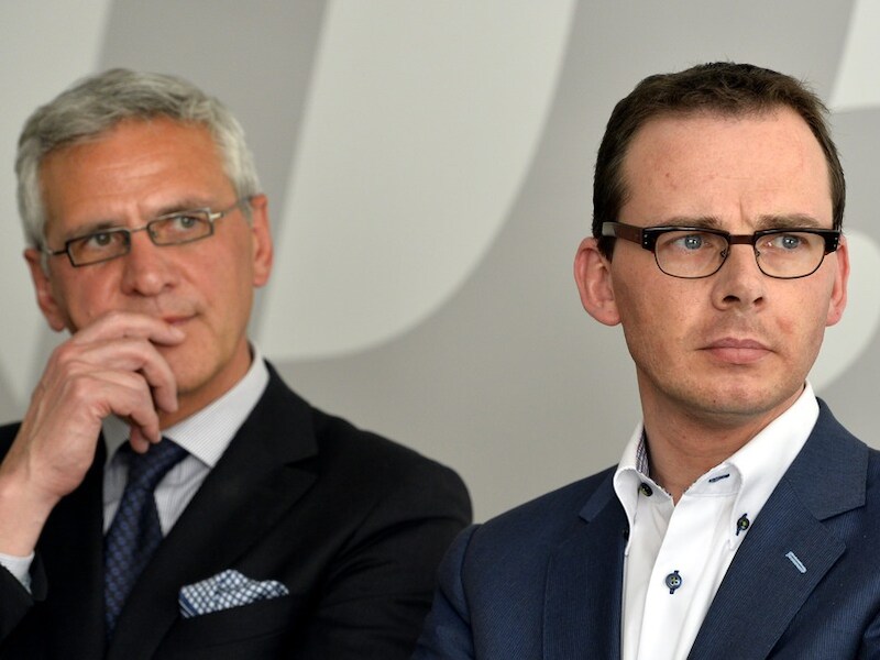 Vlaams minister-president Kris Peeters en CD&amp;V-voorzitter Wouter Beke.