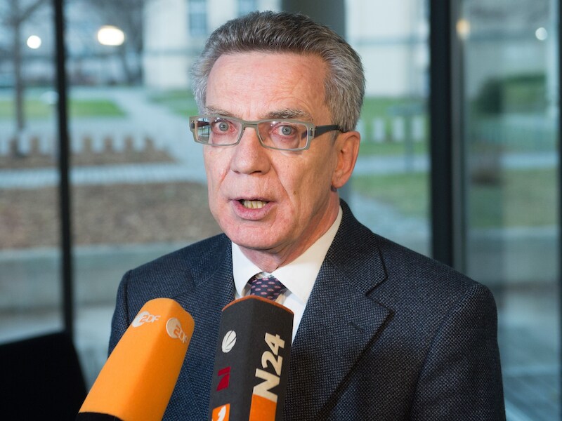 De Duitse minister van Binnenlandse Zaken Thomas de Maizière.