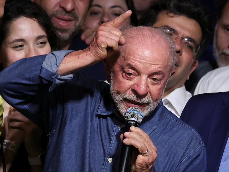 Lula da Silva op de verkiezingsavond.