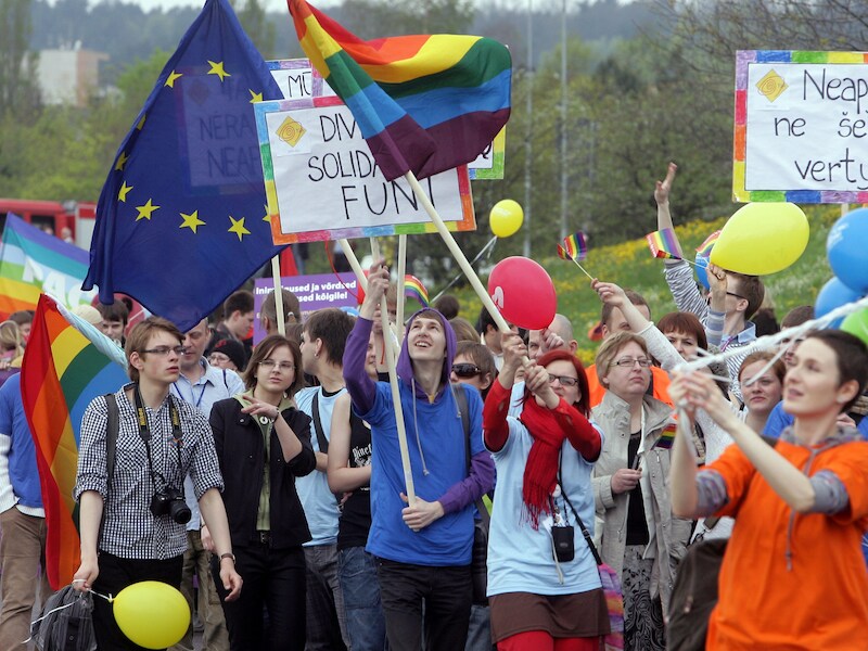 In Vilnius in Litouwen zijn 'gay pride'-parades al wel toegelaten.