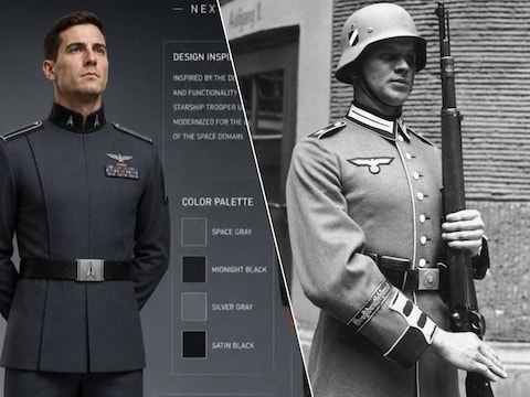 Trump onder vuur door nieuw ontwerp van Space Force-uniform dat verwijst naar film met nazi-uniformen