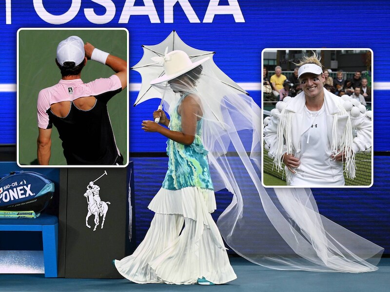 Tenniscourt als catwalk: een zwanenjurk, shirt met luchtgaten en zelfs catsuits gingen spraakmakende ‘kwallenjurk’ van Naomi Osaka vooraf