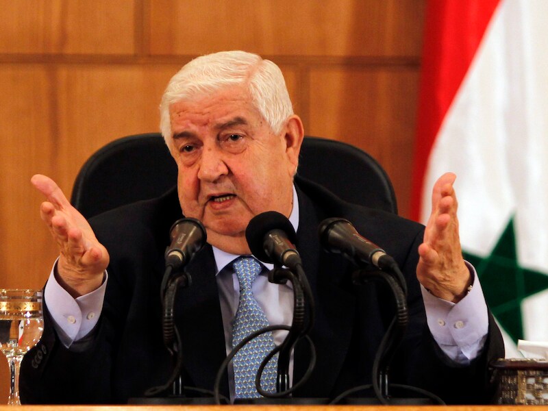 De Syrische minister van Buitenlandse Zaken, Walid al-Moualem.