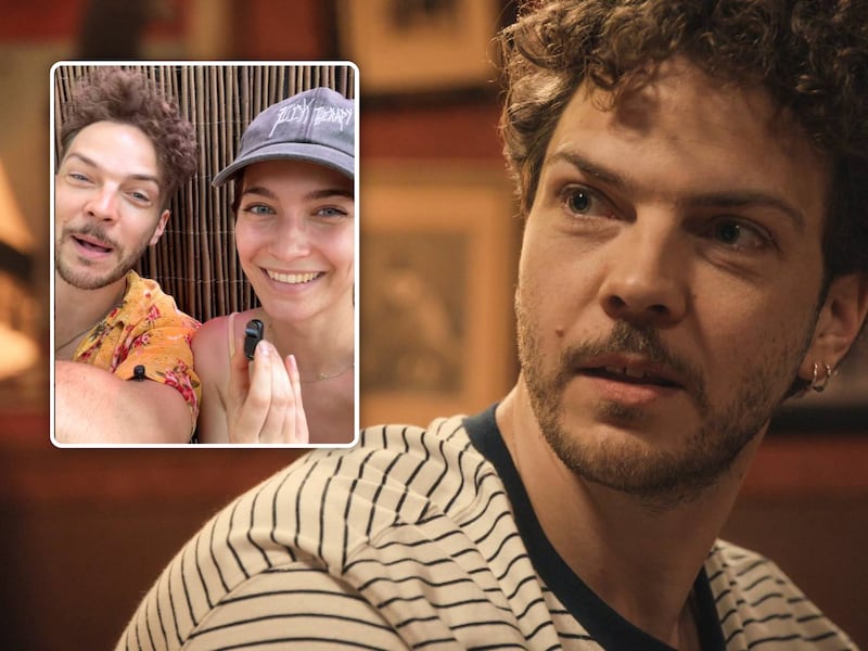 Oscar Willems in ‘Familiegeheimen: The Boyfriend’, inzet: samen met vriendin Tinne Oltmans. 