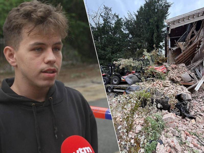 “Ik zat te slapen en plots zag ik glas en stenen rond mij vliegen...”: passagier getuigt hoe vrachtwagen in gevel van historisch herenhuis in Booischot crasht