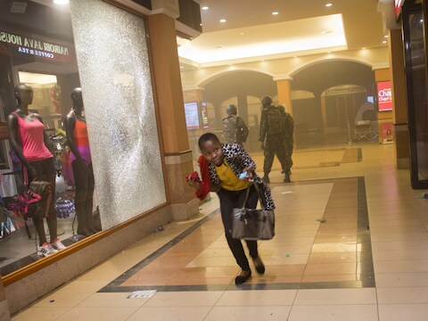 Een foto genomen op 21 september in het de Keniaanse Westgate Mall.