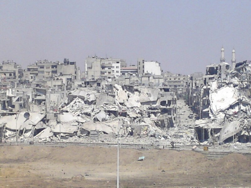 De stad Homs is herleid tot een ravage.
