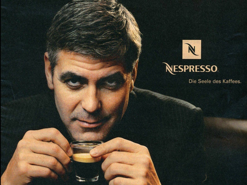 Nespresso-gezicht George Clooney.