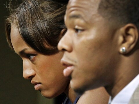 Janay Rice met haar man Ray Rice