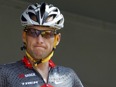 Lance Armstrong op 6 juli 2010.