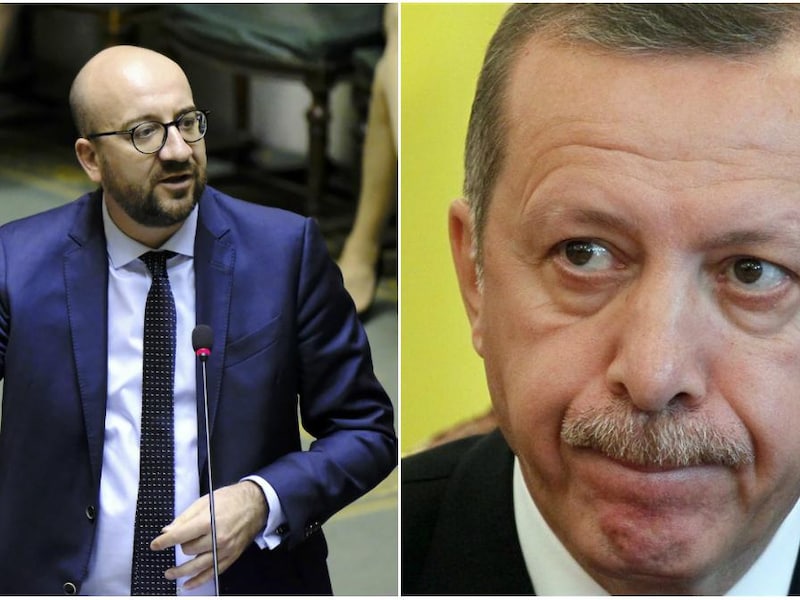Premier Michel en de Turkse president Erdogan