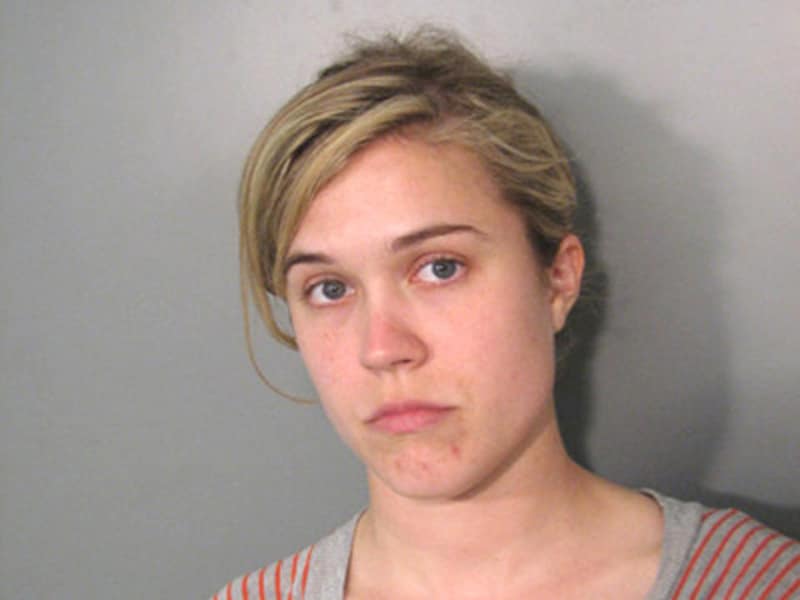 Kathryn Murray (28) bij haar arrestatie.,