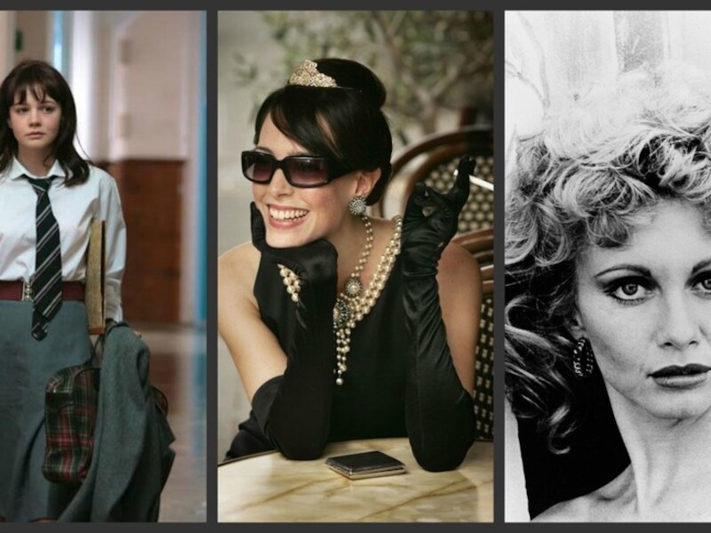 Carey in 'An education', de filmlook van Audrey Hepburn gekopieerd, Olivia Newton-John in Grease.