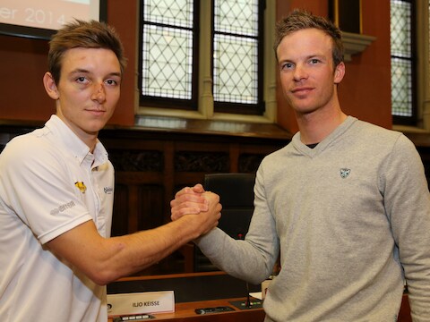 Wordt de Zesdaagse een tweestrijd tussen enerzijds Jasper De Buyst (l) en Kenny De Ketele en anderzijds Iljo Keisse (r) en Mark Cavendish?