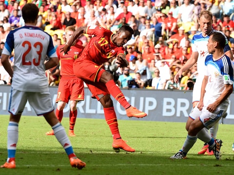 De Rode Duivels waren op het EK in Brazilië dankzij een goal van Origi met 1-0 te sterk voor Rusland.