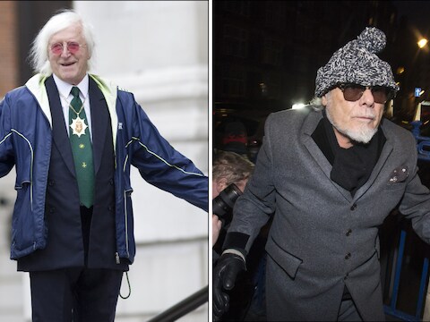 Jimmy Savile (links) misbruikte vermoedelijk honderden jonge meisjes, Gary Glitter had het meer voor jongetjes.