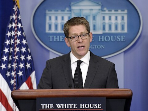 Woordvoerder van het Witte Huis Jay Carney.
