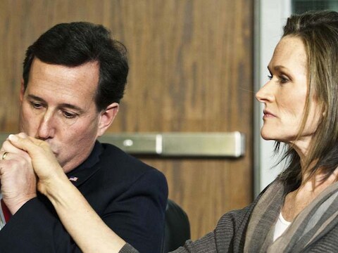 Rick Santorum en zijn echtgenote Karen.
