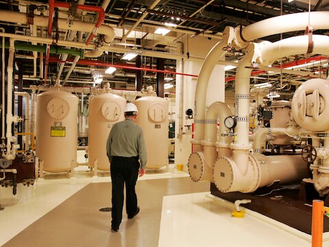De Oyster Creek kerncentrale van New Jersey.