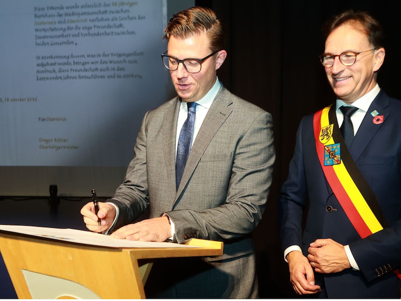 Viering 35 jaar stedenband tussen Oosterzele en Oberkirch.