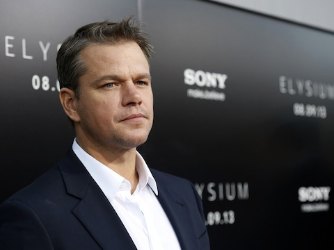 Matt Damon op de première van 'Elysium'.