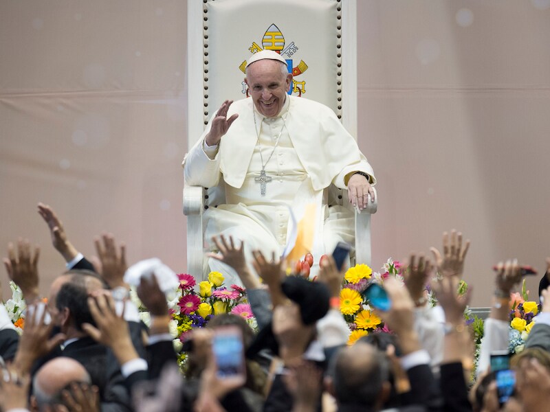 Paus Franciscus eerder deze week tijdens een bezoek aan de Mexicaanse stad Ciudad Juarez.