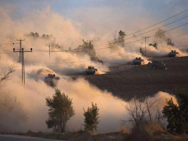 Israëlische tanks op de Gazastrook.