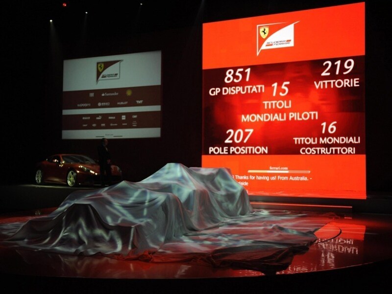De onthulling van de Ferrari F138 vorig jaar,
