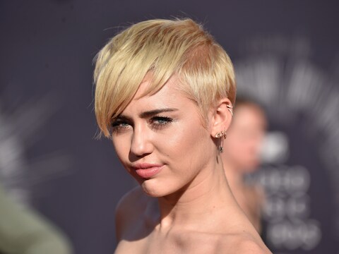 Miley Cyrus op de MTV Video Music Awards eind augustus.