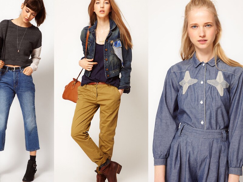 Jeansbroek, jasje en hemd bij Asos.com.