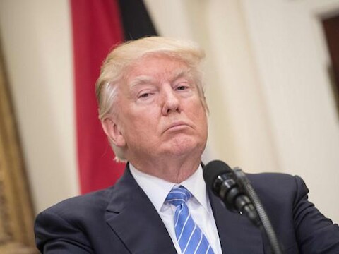 Donald Trump in het Witte Huis, zijn favoriete actieterrein.