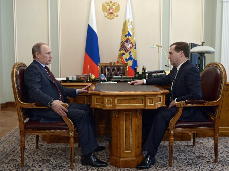 President Poetin en premier Medvedev