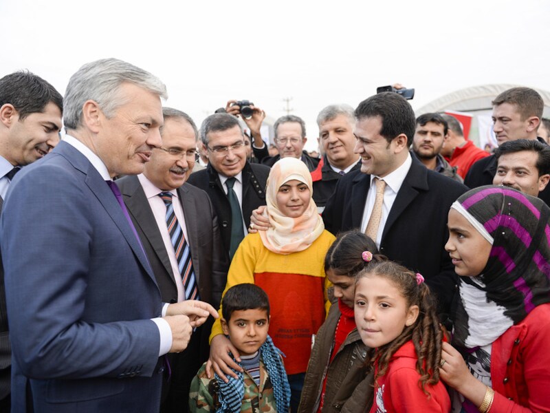 Reynders gisteren bij zijn bezoek aan Turkije.