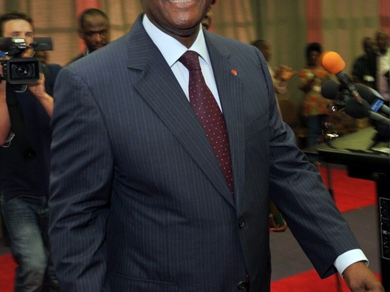 Alassane Ouattara wordt internationaal beschouwd als de overwinnaar van de verkiezingen.