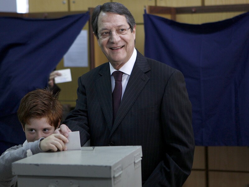 Presidentskandidaat van Cyprus Nicos Anastasiades.