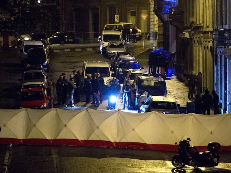 De afgesloten rue de Colline in Verviers.
