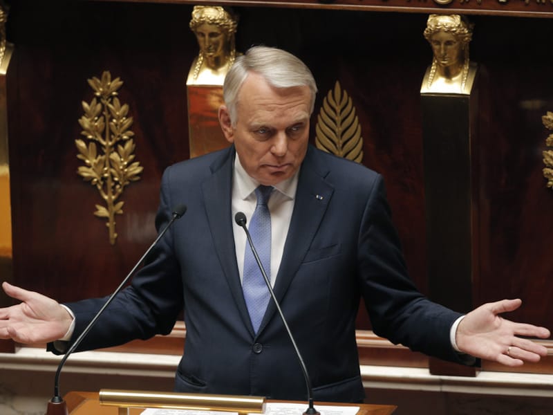 Premier Jean-Marc Ayrault wil het regime van Assad omver werpen.